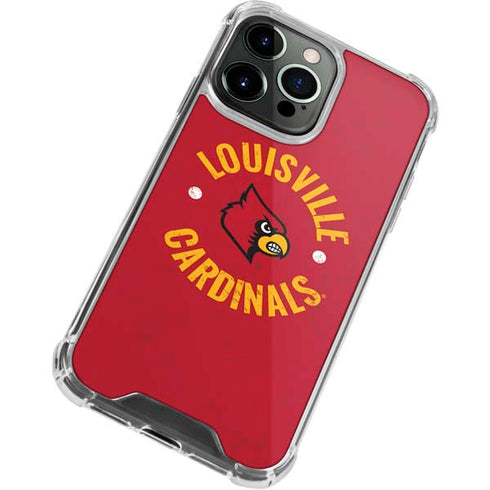 University of Louisville Cardinals Faded iPhone 14 Pro Clear Case