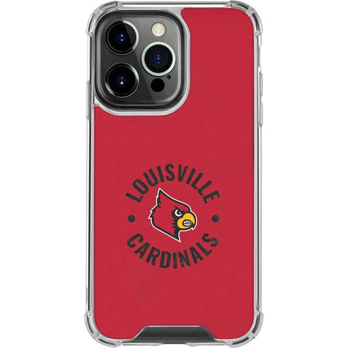 University of Louisville Cardinals Faded iPhone 14 Pro Clear Case
