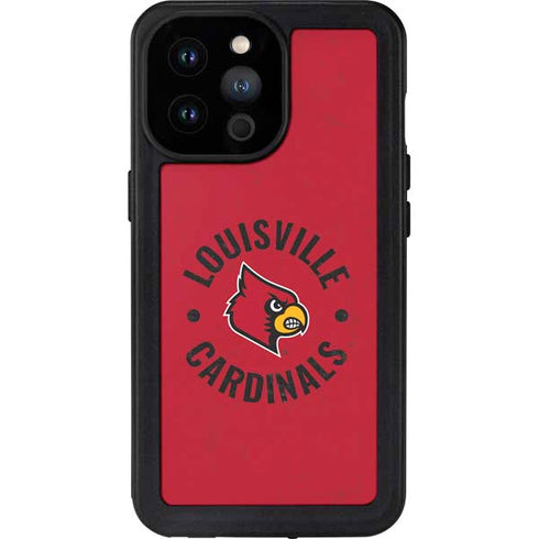 University of Louisville Cardinals Faded iPhone 14 Pro Max Waterproof Case