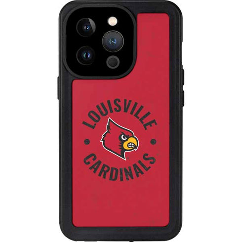 University of Louisville Cardinals Faded iPhone 14 Pro Waterproof Case