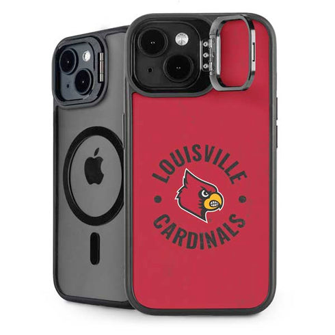University of Louisville Cardinals Faded iPhone 15 Plus Kickstand Case