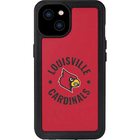 University of Louisville Cardinals Faded iPhone 15 Plus Waterproof Case