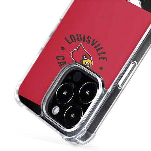 University of Louisville Cardinals Faded iPhone 15 Pro Max MagSafe Case