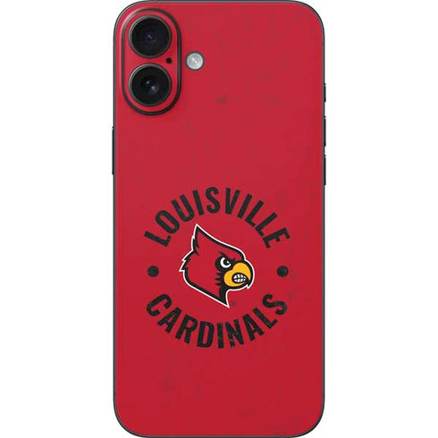 University of Louisville Cardinals Faded iPhone 16 Plus Skin