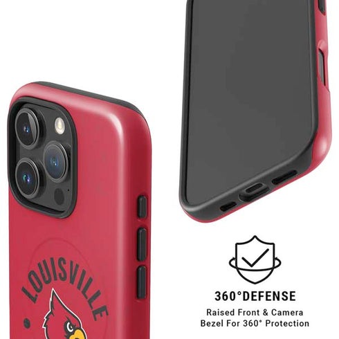 University of Louisville Cardinals Faded iPhone 16 Pro Max Magsafe Impact Case
