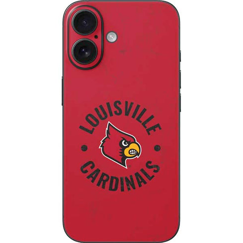 University of Louisville Cardinals Faded iPhone 16 Skin
