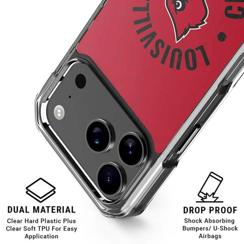 University of Louisville Cardinals Faded iPhone 18 Pro Clear Case