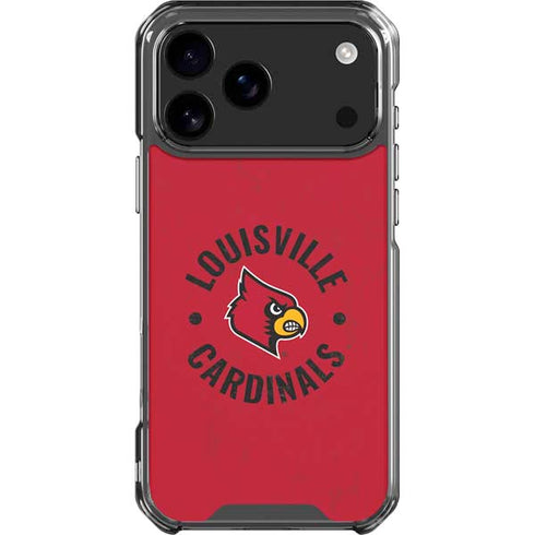 University of Louisville Cardinals Faded iPhone 18 Pro Max Clear Case