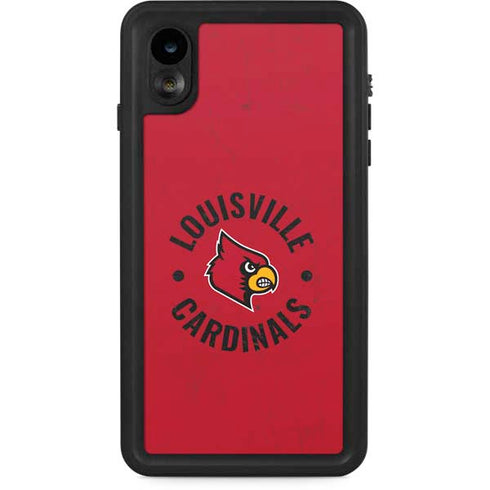 University of Louisville Cardinals Faded iPhone XR Waterproof Case