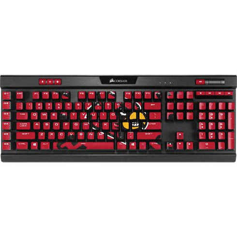 University of Louisville Cardinals Faded K95 RGB PLATINUM Mechanical Gaming Keyboard Skin