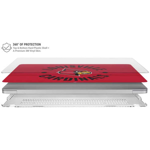University of Louisville Cardinals Faded MacBook Air 15in (2023-2025) Case plus Skin