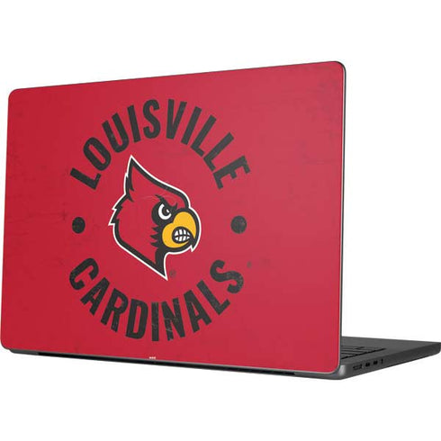 University of Louisville Cardinals Faded Apple MacBook Pro 14-inch Skin