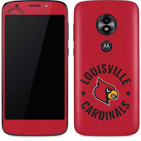 University of Louisville Cardinals Faded Moto E5 Play Skin