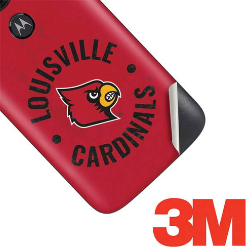 University of Louisville Cardinals Faded Moto E5 Play Skin