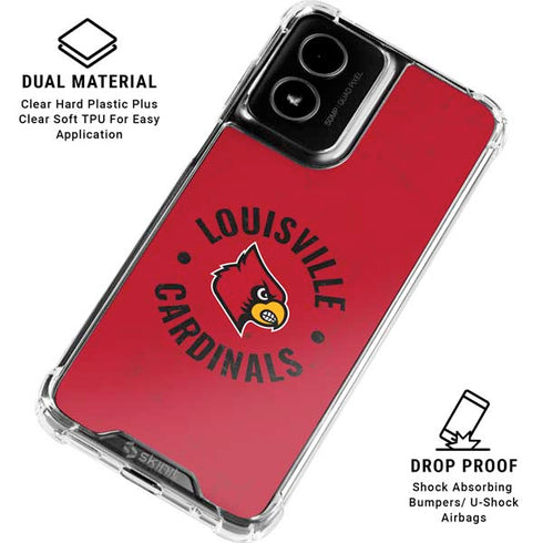 University of Louisville Cardinals Faded Moto G Power 5G (2024) Clear Case