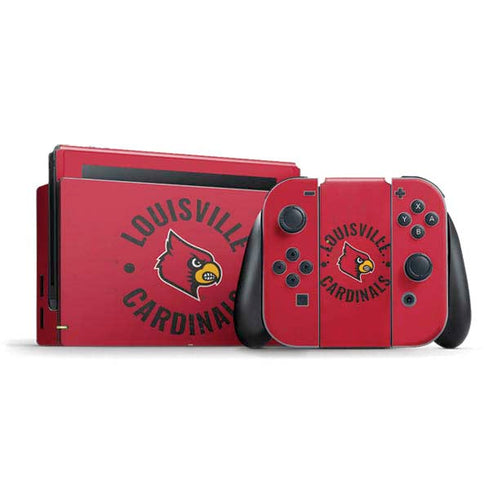 University of Louisville Cardinals Faded Nintendo Switch Bundle Skin