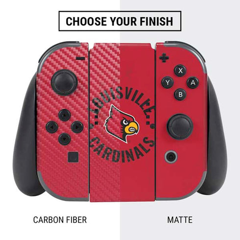 University of Louisville Cardinals Faded Nintendo Switch Bundle Skin