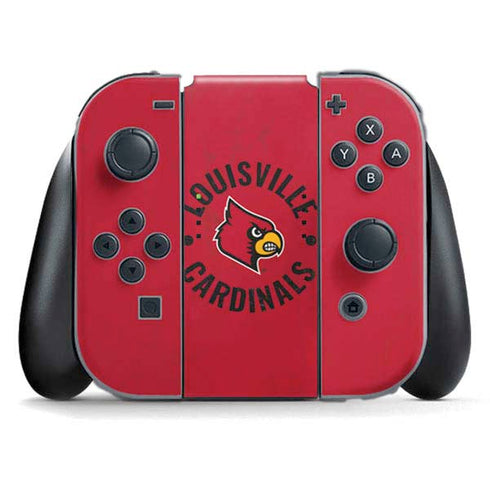 University of Louisville Cardinals Faded Nintendo Switch (2017-2021) Joy-Con Controller Skin