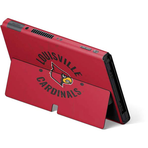 University of Louisville Cardinals Faded Nintendo Switch OLED (2021) Skin