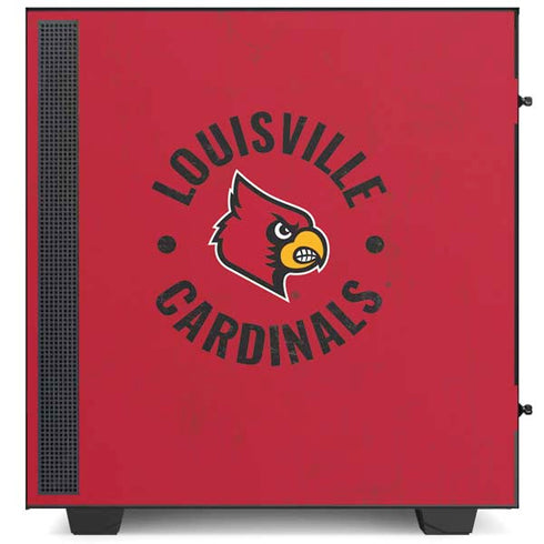 University of Louisville Cardinals Faded NZXT H510 Compact ATX Mid-Tower Case Skin