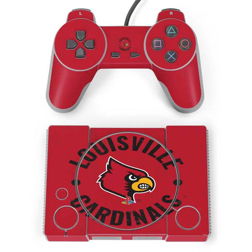 University of Louisville Cardinals Faded PlayStation Classic Bundle Skin