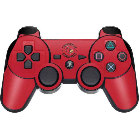 University of Louisville Cardinals Faded PS3 Dual Shock wireless controller Skin