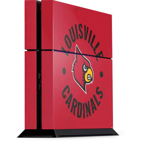 University of Louisville Cardinals Faded PS4 Console Skin