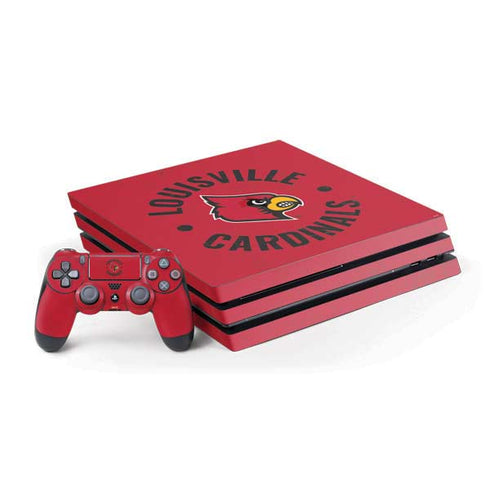 University of Louisville Cardinals Faded PS4 Pro Bundle Skin