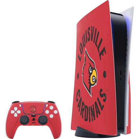 University of Louisville Cardinals Faded PS5 Bundle Skin