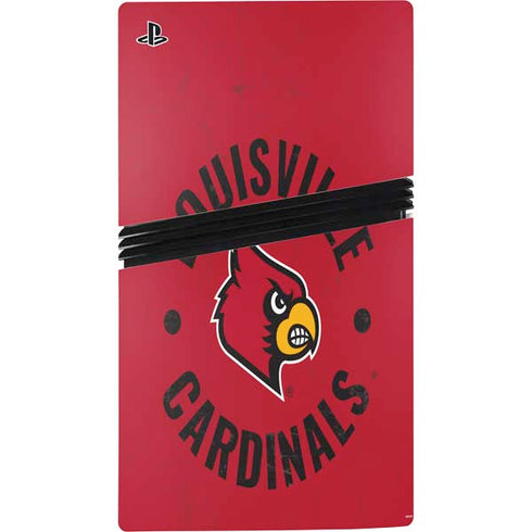 University of Louisville Cardinals Faded PS5 Pro Console Skin