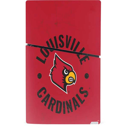 University of Louisville Cardinals Faded PS5 Slim Digital Edition Bundle Skin