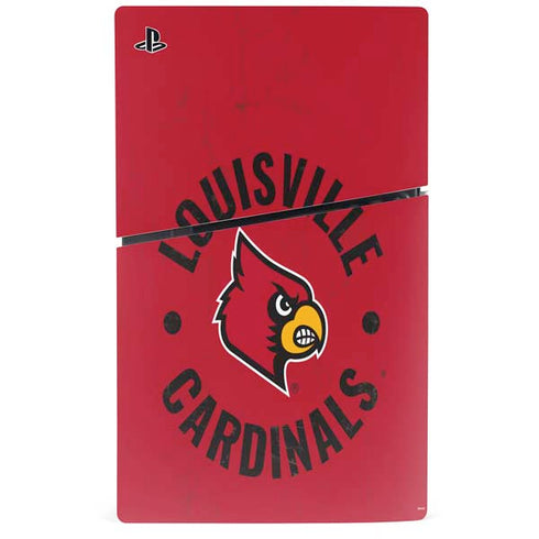 University of Louisville Cardinals Faded PS5 Slim Disk Bundle Skin