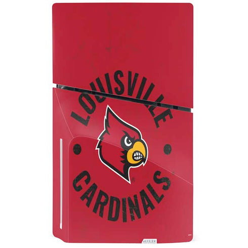 University of Louisville Cardinals Faded PS5 Slim Disk Console Skin