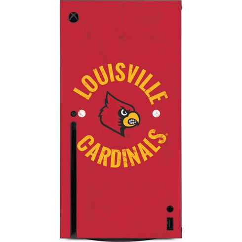 University of Louisville Cardinals Faded Xbox Series X Console Skin