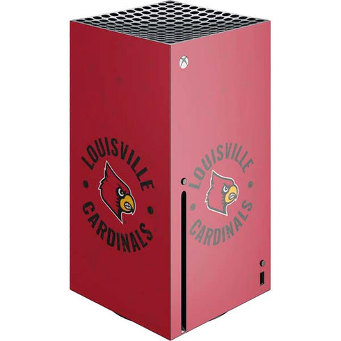 University of Louisville Cardinals Faded Xbox Series X Console Skin