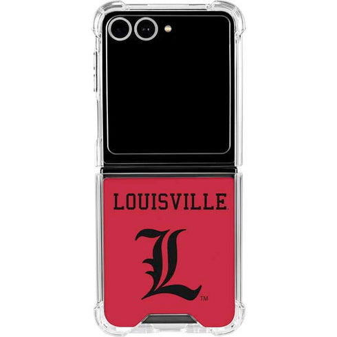 University of Louisville Cardinals Galaxy Z Flip7 Clear Case