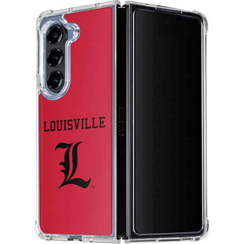 University of Louisville Cardinals Galaxy Z Fold5 5G Clear Case