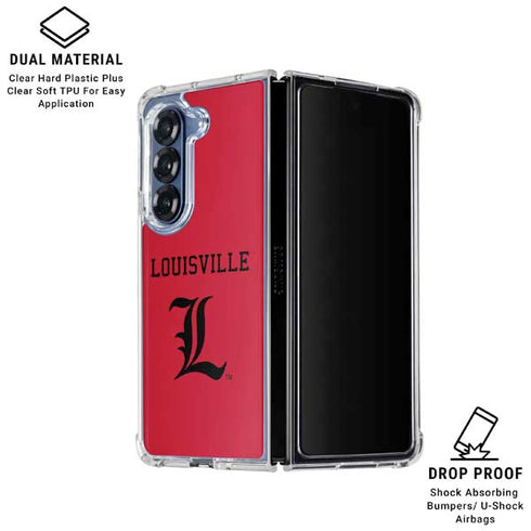 University of Louisville Cardinals Galaxy Z Fold7 Clear Case