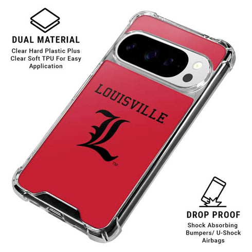University of Louisville Cardinals Google Pixel 10 Pro XL Clear Case