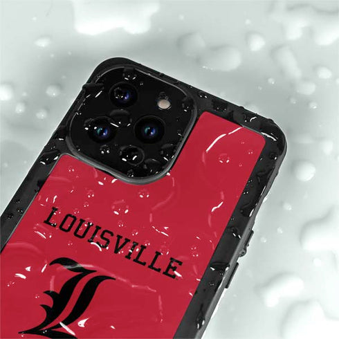 University of Louisville Cardinals iPhone 15 Pro Waterproof Case