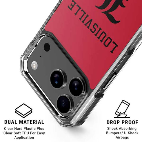 University of Louisville Cardinals iPhone 17 Pro Max Clear Case