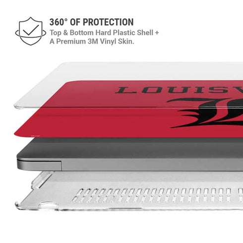 University of Louisville Cardinals MacBook Pro 14in (2021-24) Case plus Skin