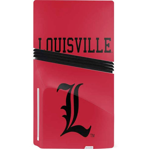 University of Louisville Cardinals PS5 Pro Disk Console Skin