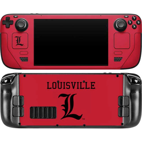 University of Louisville Cardinals Steam Deck Handheld Gaming Computer OLED Skin
