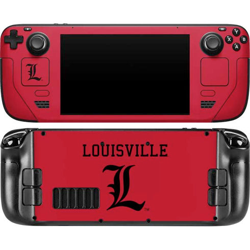 University of Louisville Cardinals Steam Deck Handheld Gaming Computer Skin