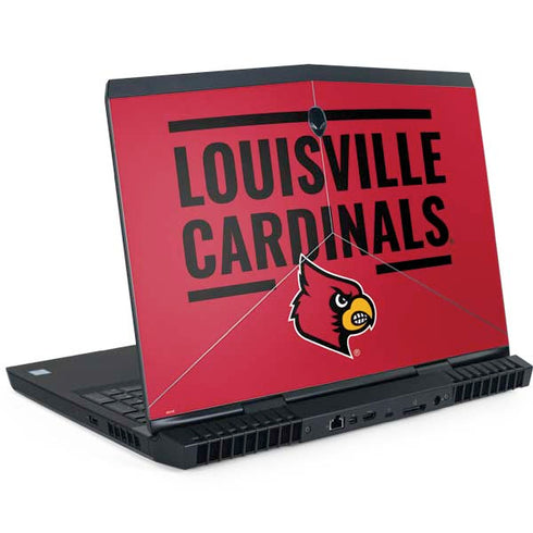 University of Louisville Cardinals Striped Dell Alienware Skin