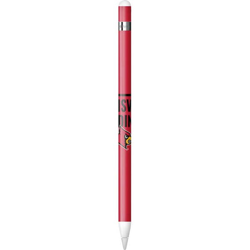 University of Louisville Cardinals Striped Apple Pencil (1st Gen, 2017) Skin