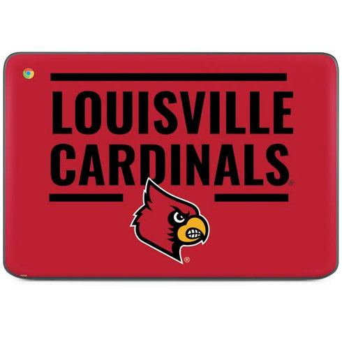University of Louisville Cardinals Striped HP Chromebook Skin
