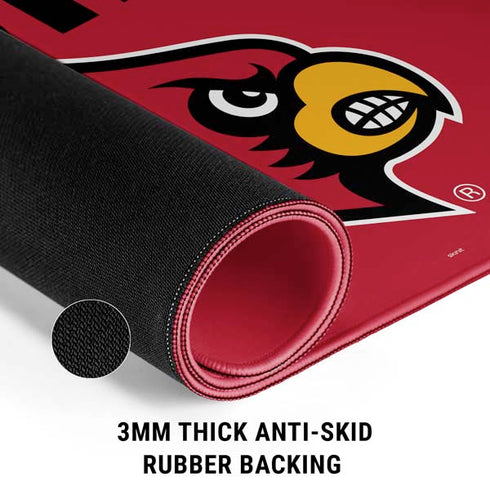 University of Louisville Cardinals Striped Gaming Mouse Pad