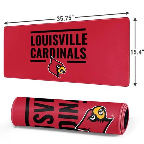 University of Louisville Cardinals Striped Gaming Mouse Pad